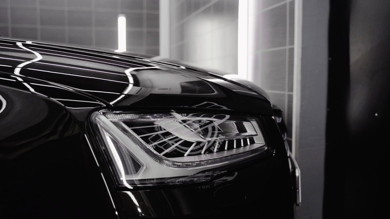 Porsche protégée avec effet hydrophobe