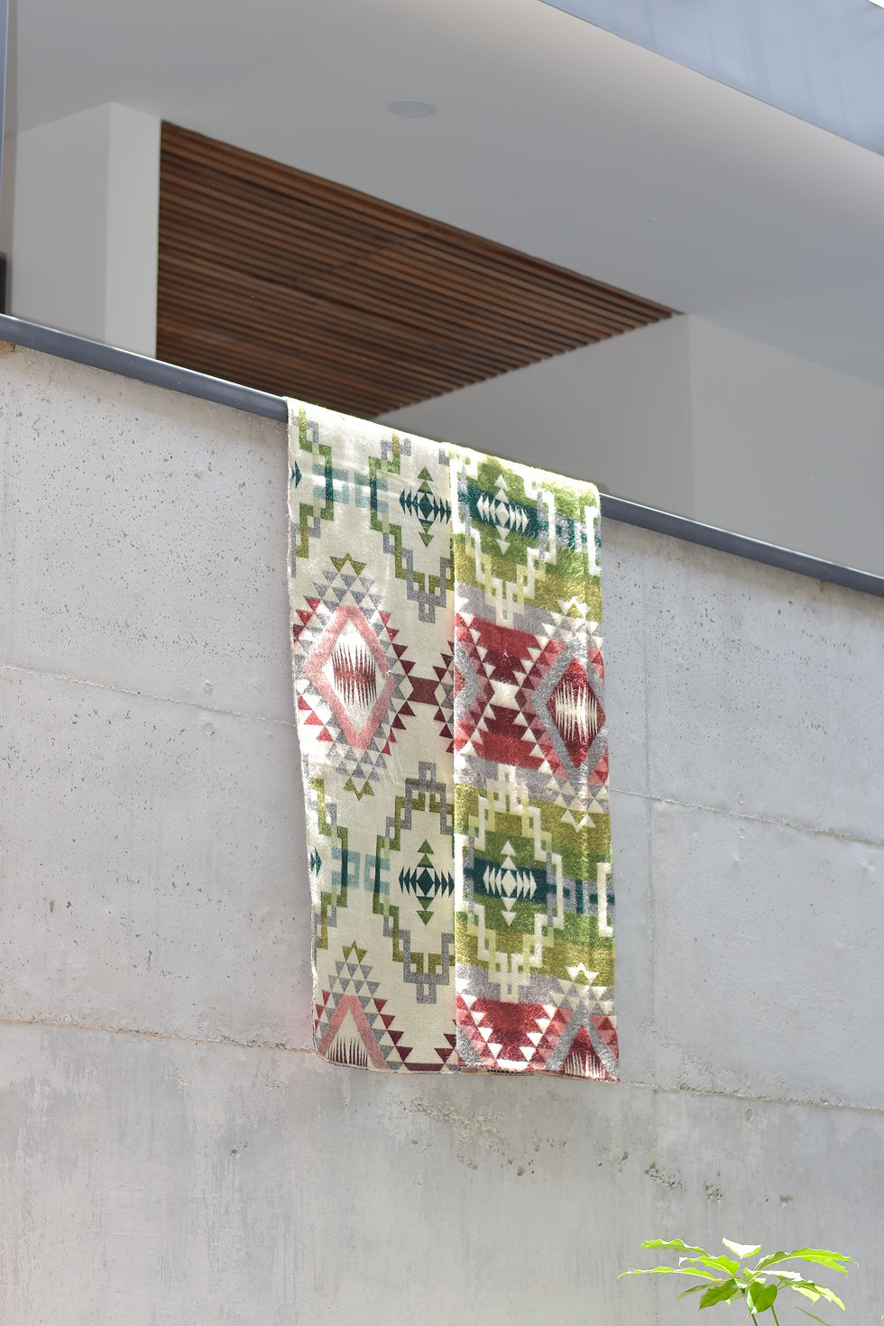 Thumbnail: Green queen size alpaca wool blanket bed throw xmas gift Ingapirca