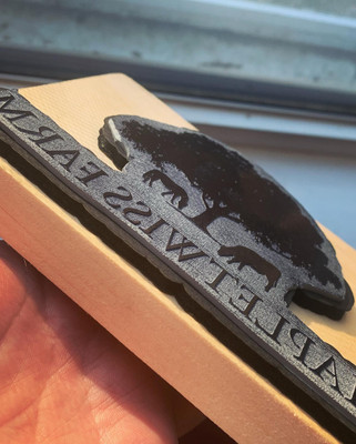 Close up of Rubber Stamp