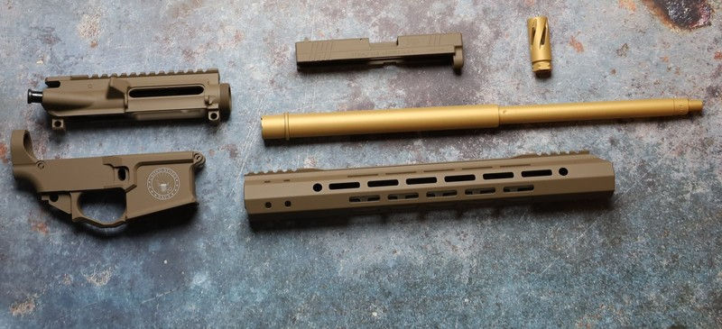 Firearm parts with professional Cerakote coating.
E - Series