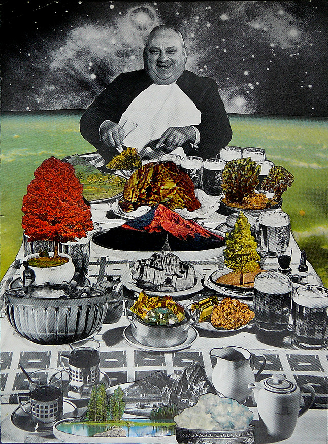 World (B)eater • 2017 • 10x7.5in • Collage on paper