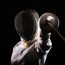 Fencer with Mask