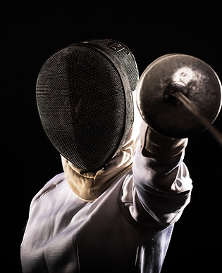 Fencer with Mask