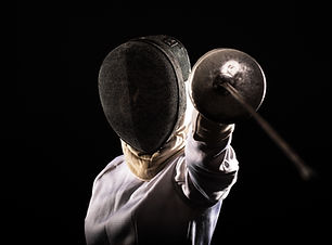 Fencer with Mask