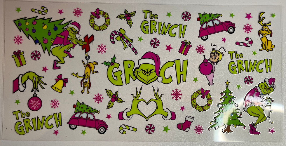Autocollant (decal) pour gobelet " The Grinch" 