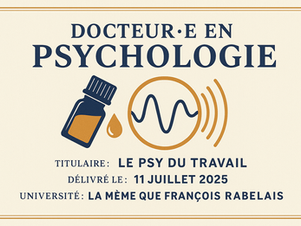 un faux diplome de docteur en psychologie