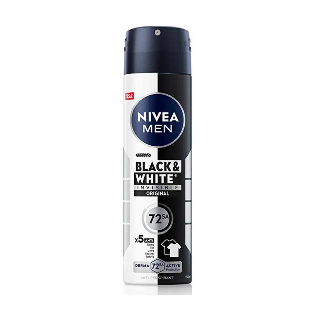 Nivea Men Erkek Deodorant 150 ml Black & White Insible Original 72 Saat Anti-per