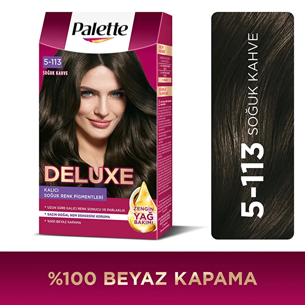 Palette Deluxe Saç Boyası 5-113 Soğuk Kahve