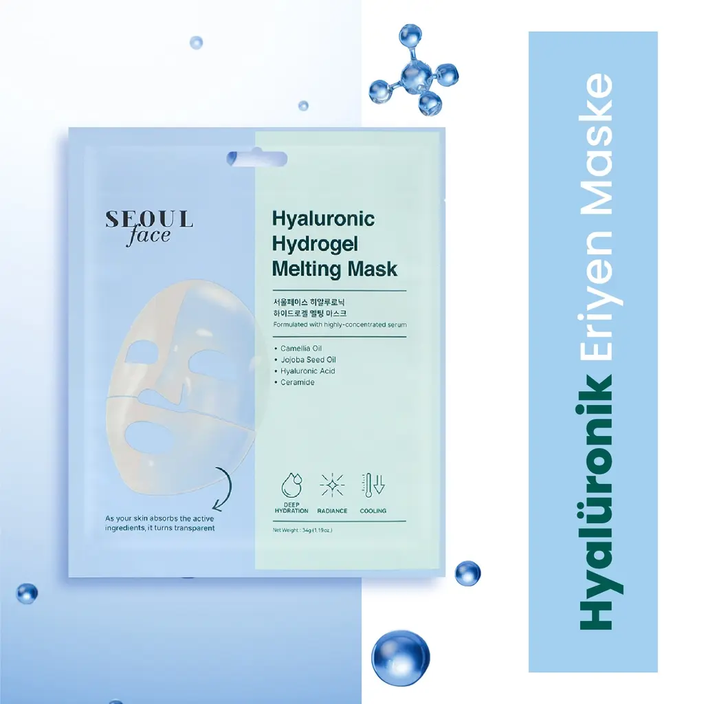 Dermal Korea Seoul Face Hyaluronic Hydrogel Eriyen Yüz Maskesi 34 gr