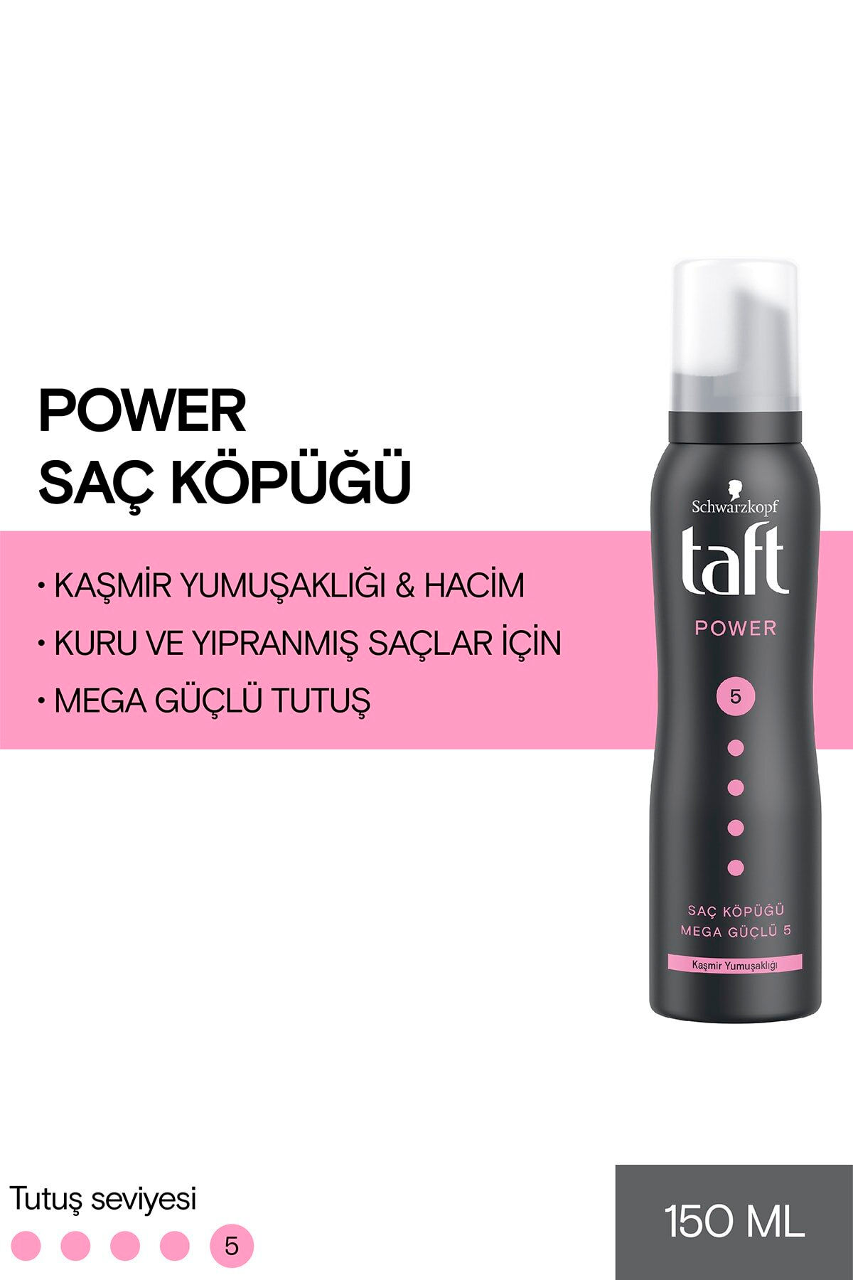Taft Köpük 150 ml Power Kaşmir No:5