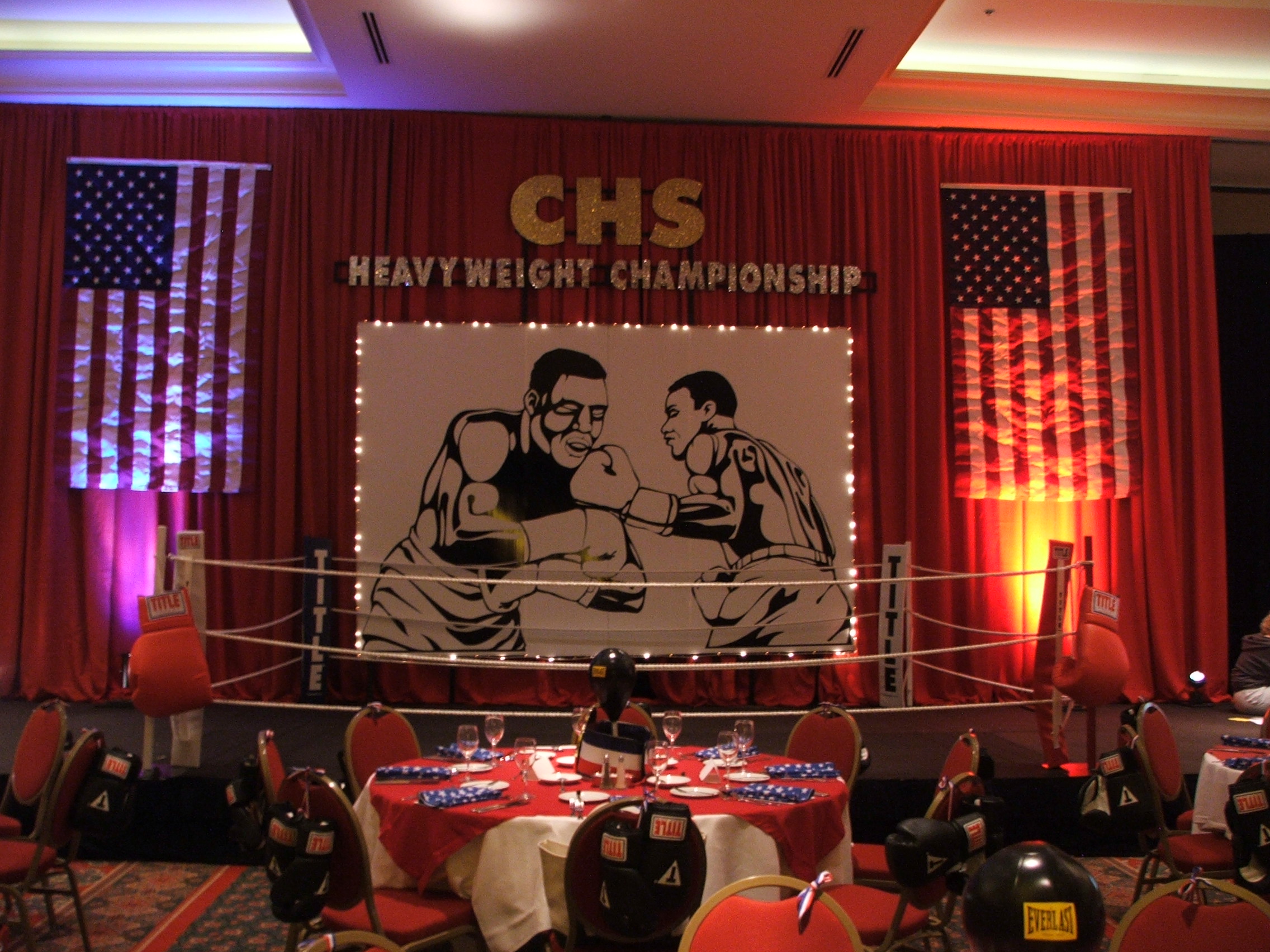 Sports Themed Event Stage Decor