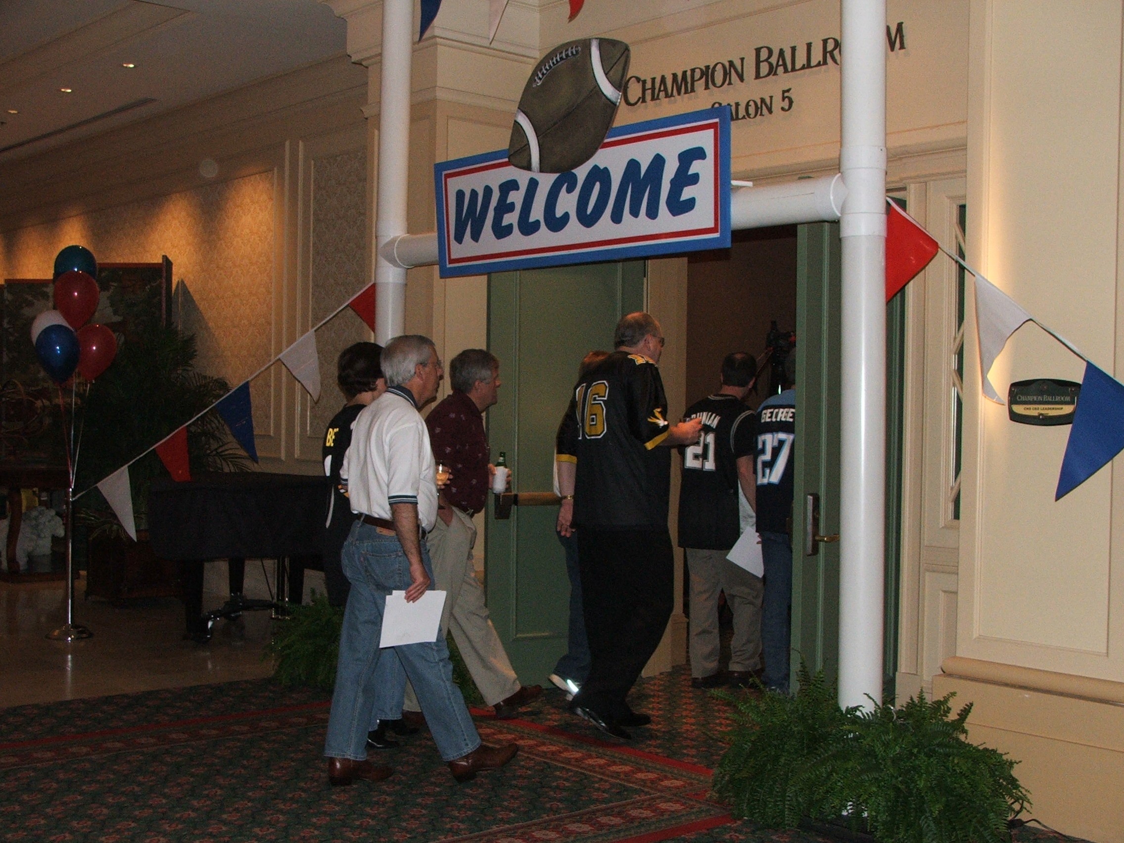 Sports Themed Event Entrance Decor