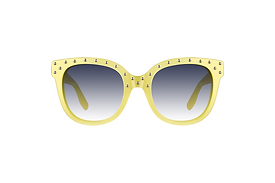 Fun Cat-Eye Sunglasses with Silver-studded Top Rim detail