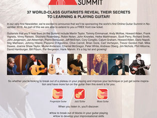 FIBONACCI GUITARS OCTOBER NEWSLETTER