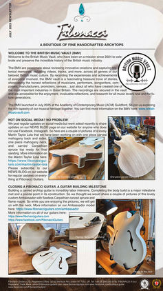 FIBONACCI GUITARS JULY 2025 NEWSLETTER