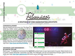 FIBONACCI GUITARS OCTOBER 2020 NEWSLETTER