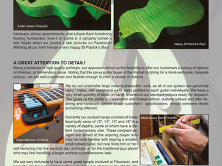 FIBONACCI GUITARS MARCH 2018 NEWSLETTER!