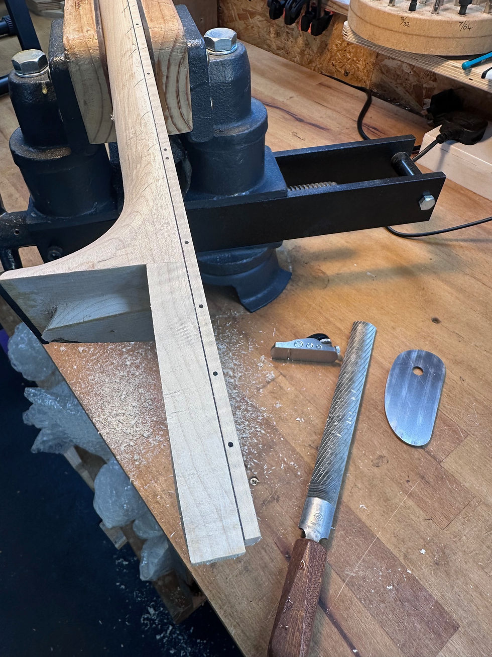 Just a few pics of neck profiling and neck joint fitting on a custom Californian for a very special guitar player. More pictures coming soon!

 #fibonacciguitars #handcarvedarchtops #archtops  #fibonacci #philrobson