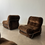 Thumbnail: Midcentury Italian modular sofa, Brown fabric & Chrome, 1960s Italy
