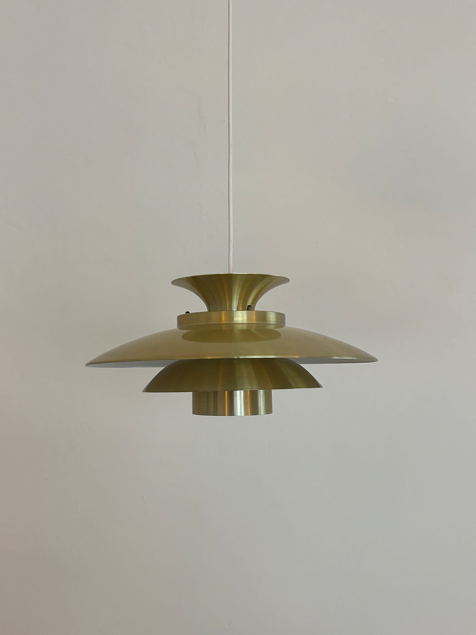 Thumbnail: Midcentury Brass Pendant Lamp by Jeka, Denmark 1970s