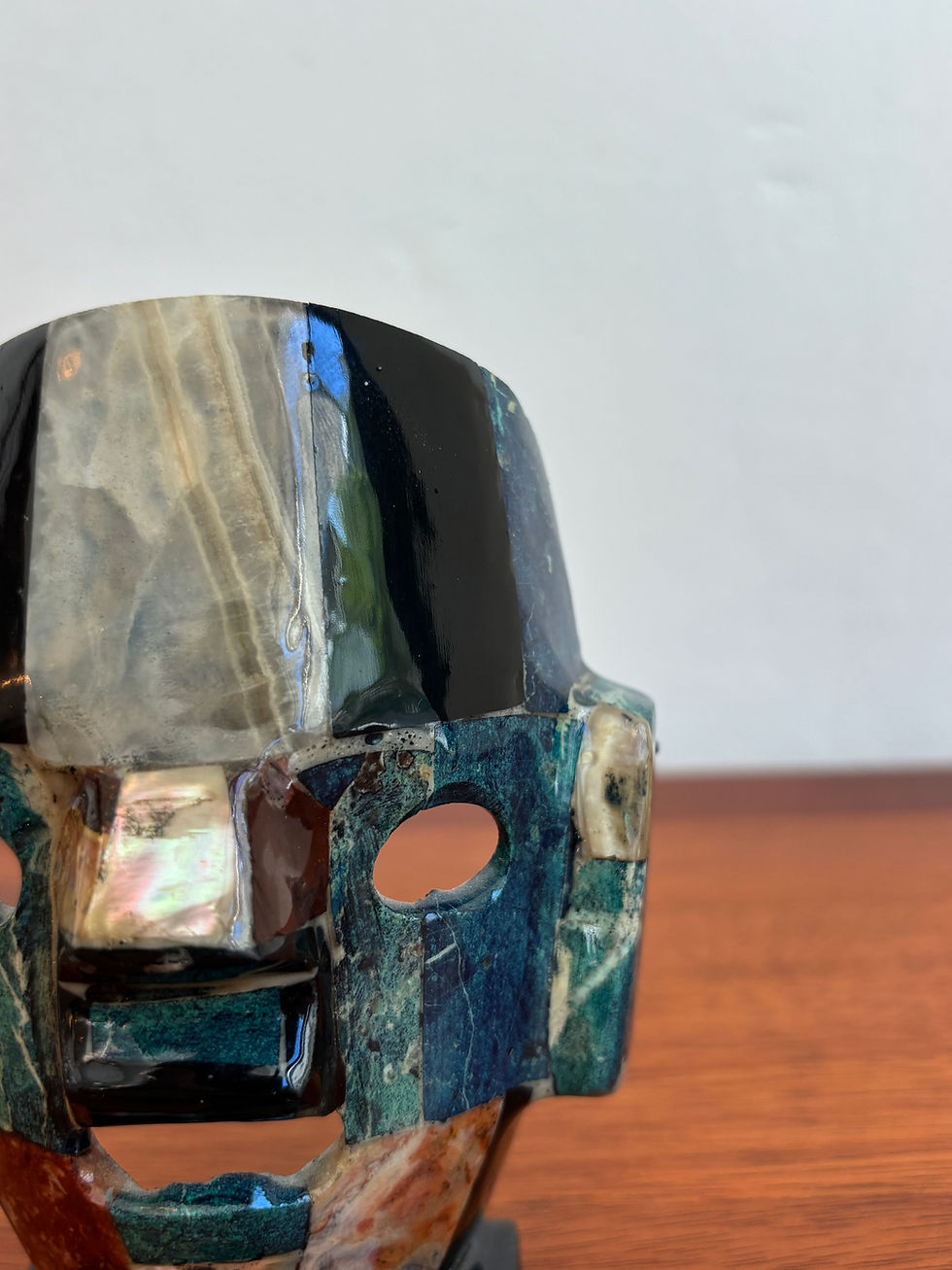 Thumbnail: Modernist Mosaic Stone Mask Sculpture, Mexico, 1970s