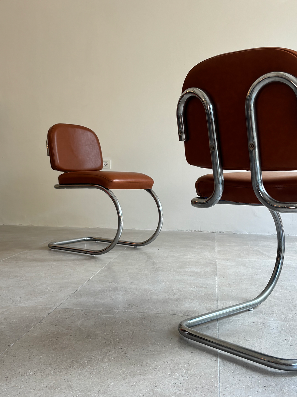 Thumbnail: Midcentury Modern cantilever chair, 1970s Italy