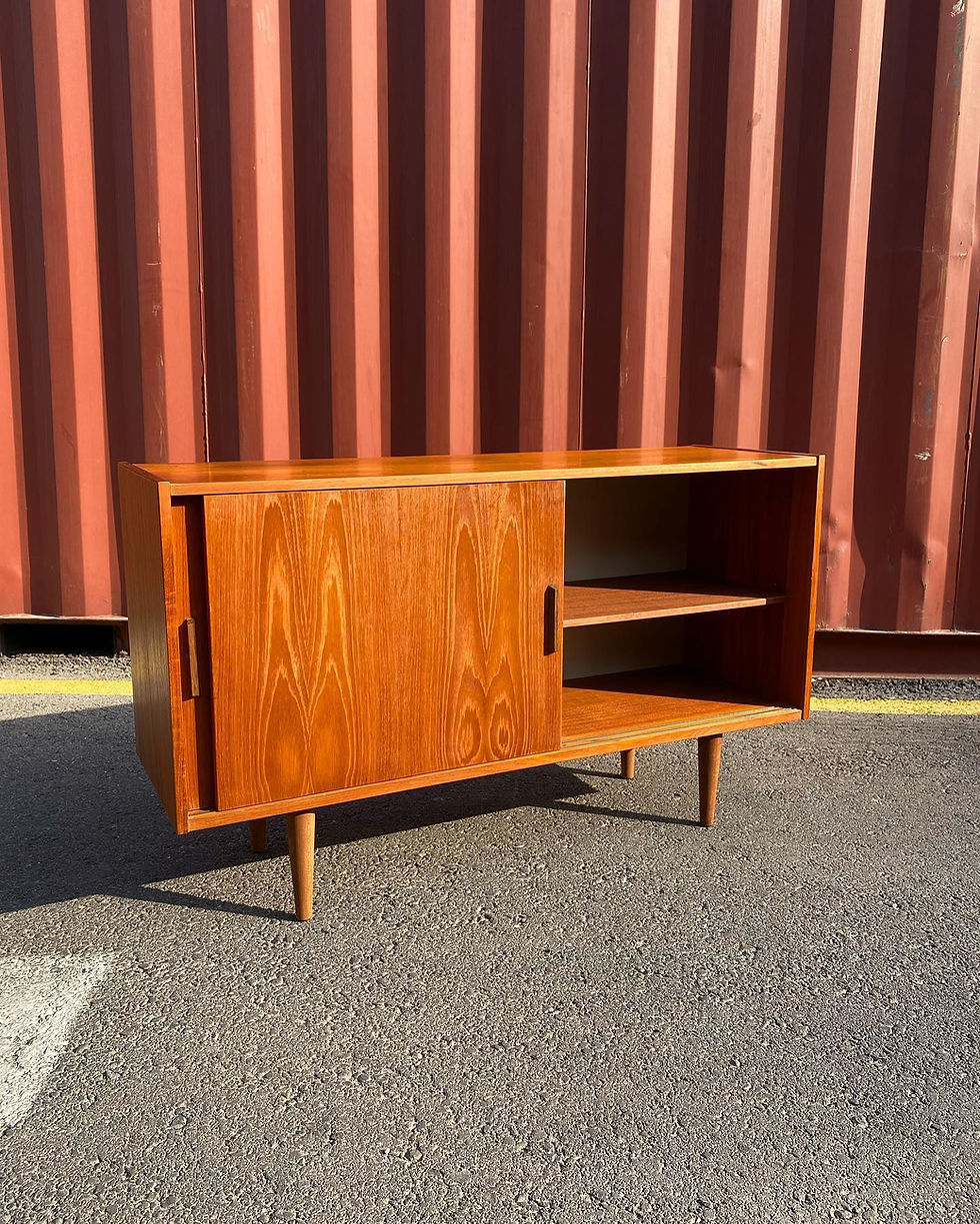 Thumbnail: Danish teakwood sliding-door sideboard designed in the 1960s, 