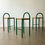 Thumbnail: Bar stool in green metal and rush seat, 1970s Italy