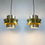 Thumbnail: Pair of ‘Trava’ pendant lamps designed by Carl Thore for Granhaga , Sweden 
