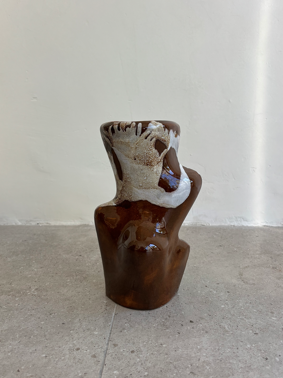 Thumbnail: Large Vintage Vase, Kad Yad Studio Pottery, Model 121, 1960s Israel