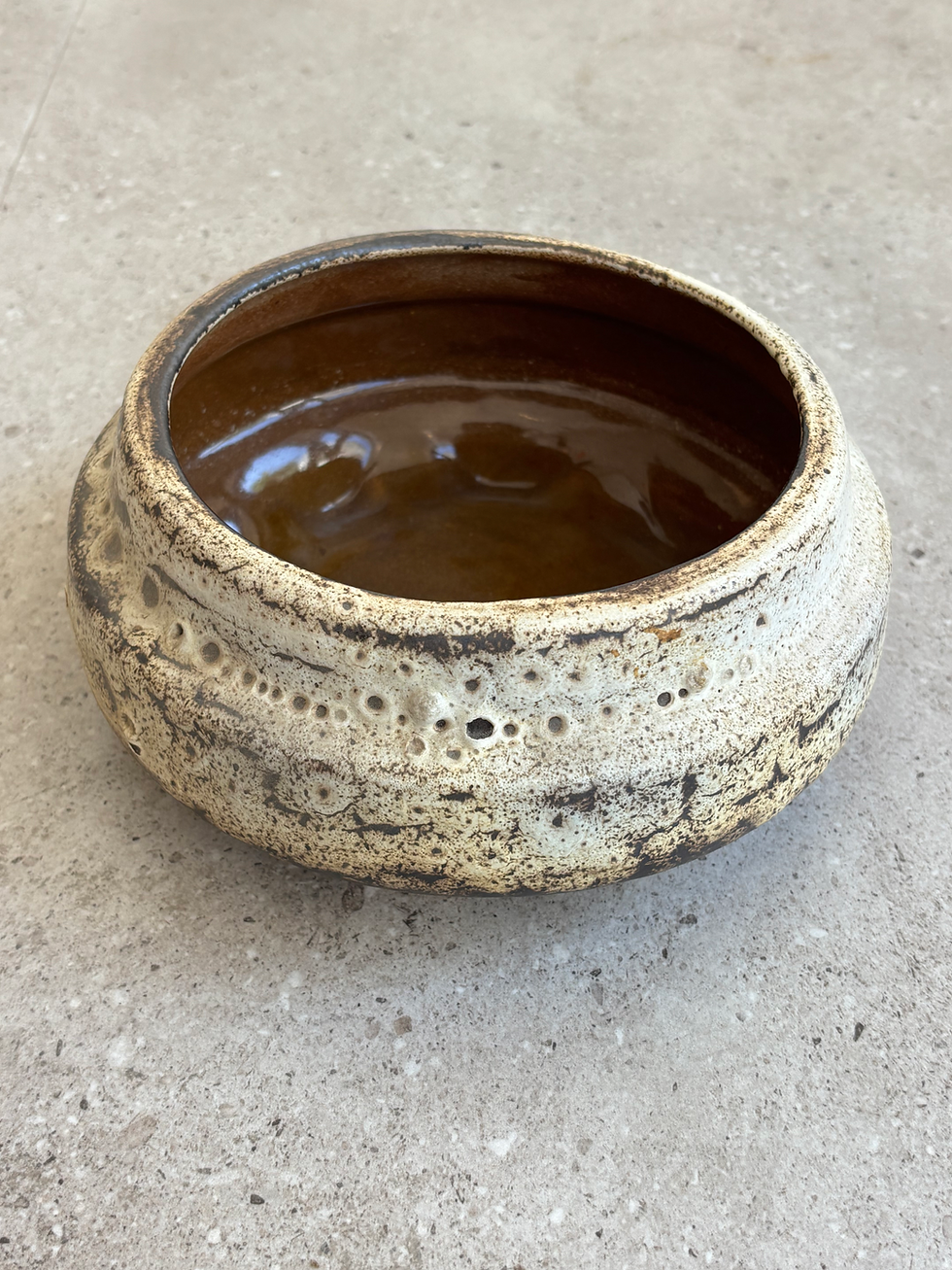 Thumbnail: Rare Mid Century Fat Lava Bowl, West German Pottery, 1960s 