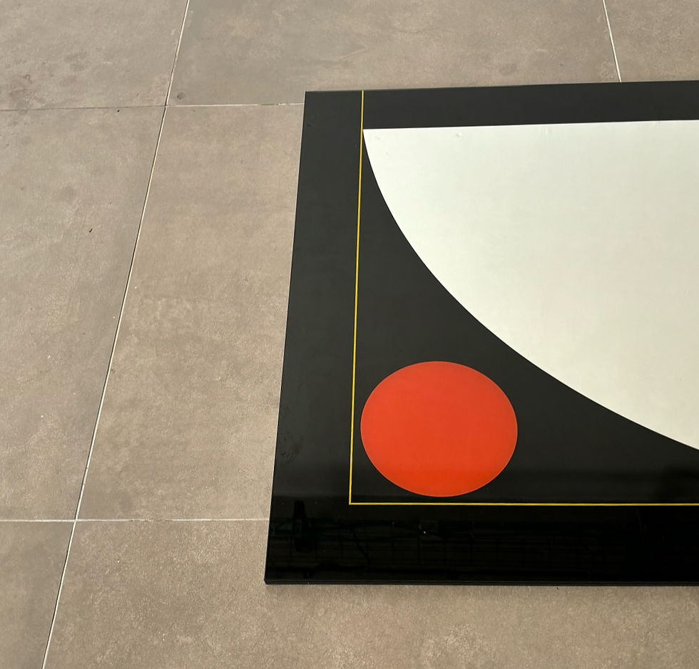 Thumbnail: Decorative mirror by Eugenio Carmi for Acerbis, 1980s Italy 