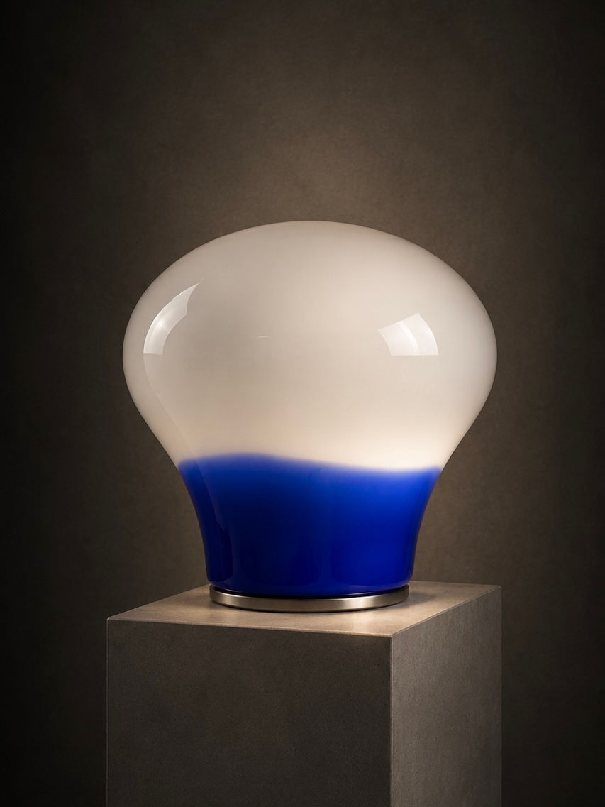 Rare XL Murano Glass Table Lamp, Italy, 1970s