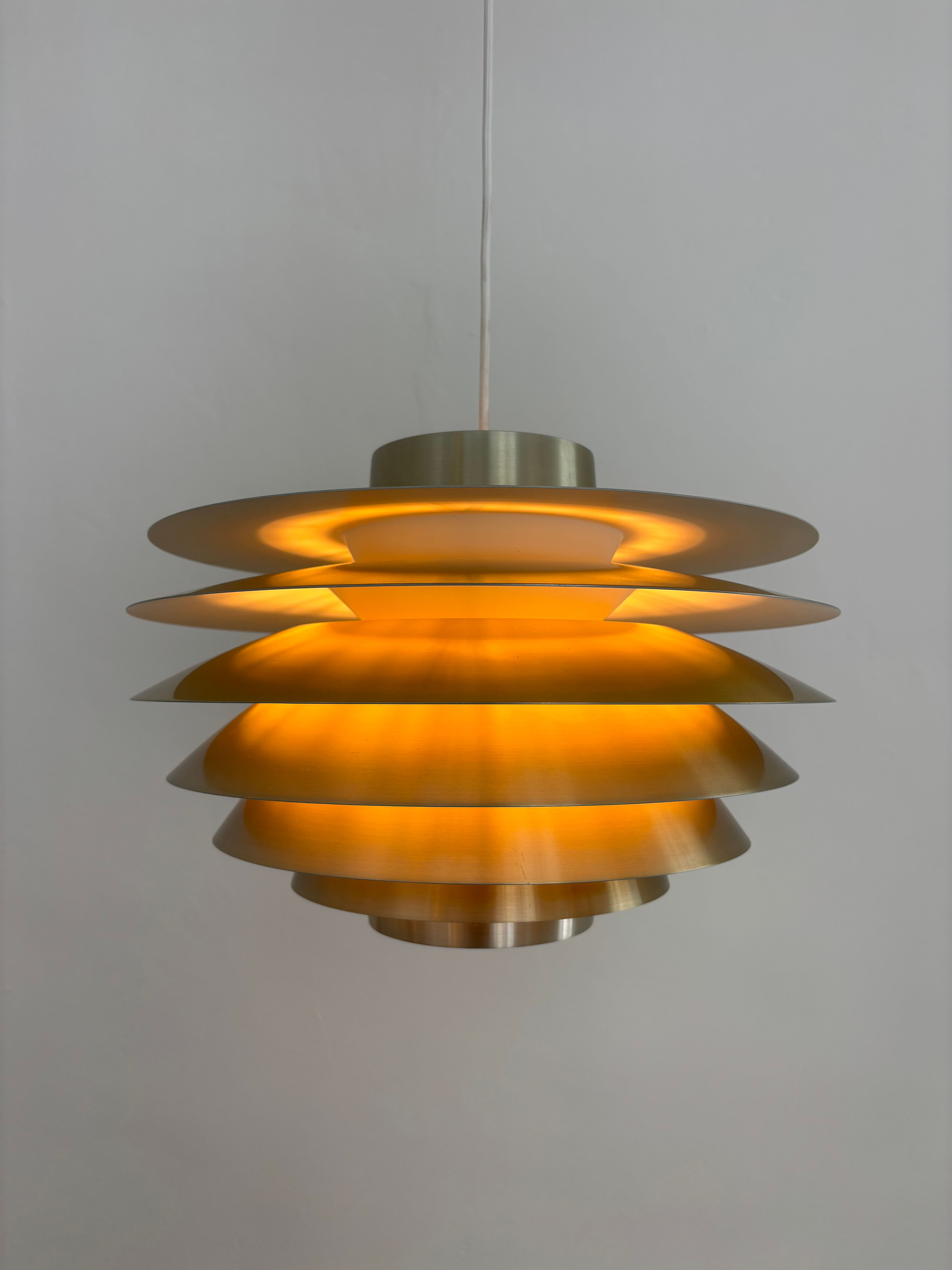 Brass ‘Verona’ Pendant by Sven Middelboe for Nordisk Solar, 1960s