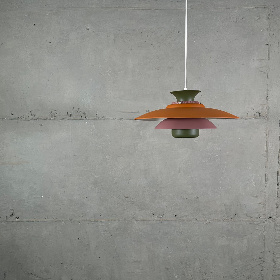 Thumbnail: Danish modern colorful pendant lamp by Jeka, 1970s Denmark