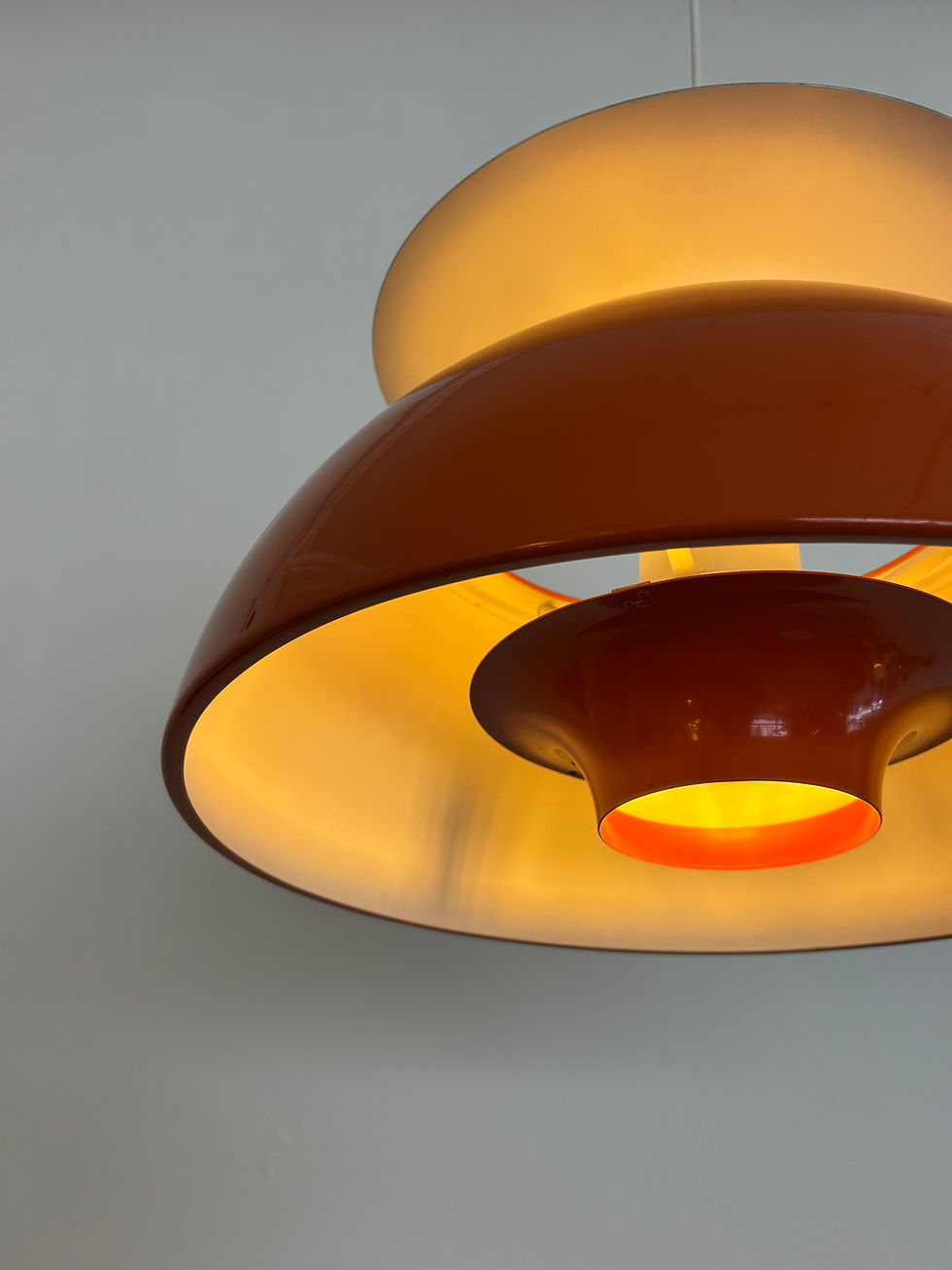 Thumbnail: Jutlandia Pendant Lamp by Jørgen Høj for Holmegaard, Denmark, 1950s