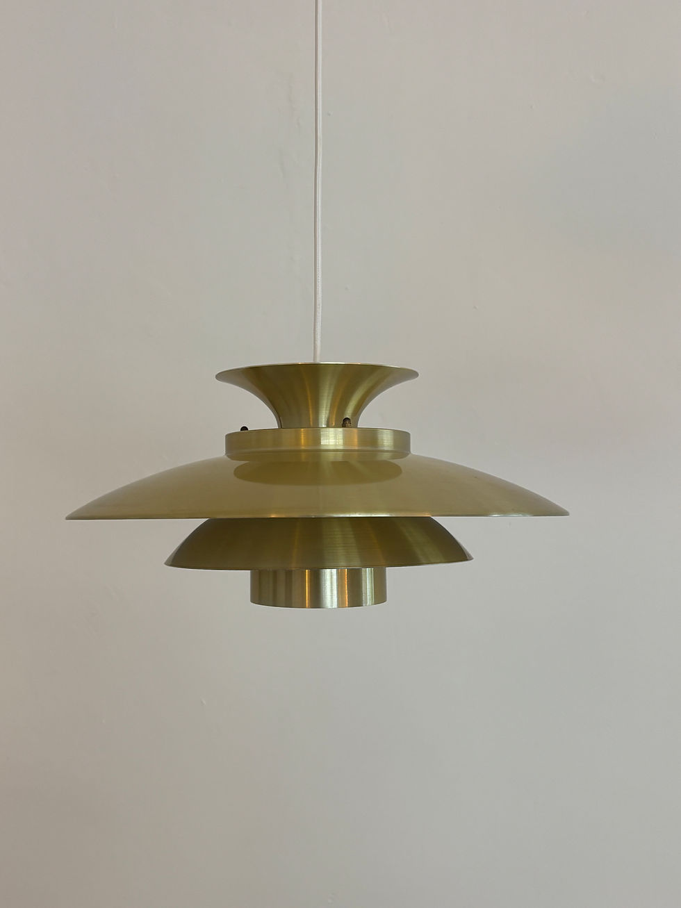 Thumbnail: Midcentury Brass Pendant Lamp by Jeka, Denmark 1970s