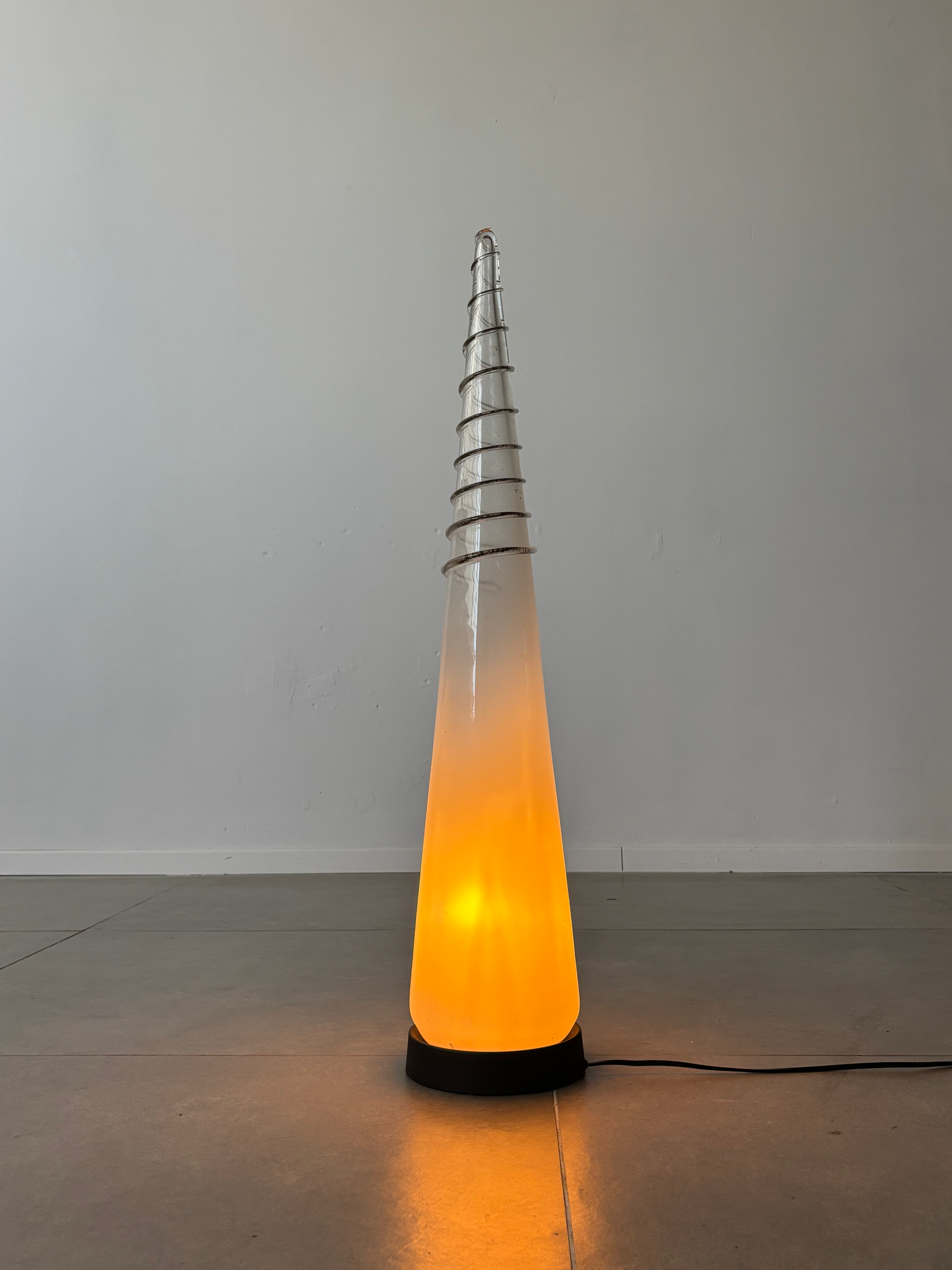 Italian floor lamp by Giusto Toso Murano glass, 1977 Italy