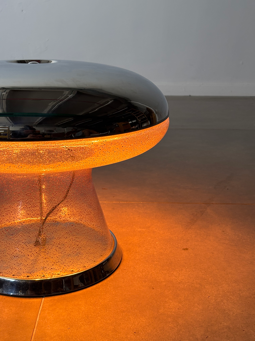 Thumbnail: Italian Mushroom Ice Glass Table Lamp, 1960s