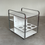 Thumbnail: Italian Bar Trolley / Service Cart, Chrome & White Laminate, 1970s
