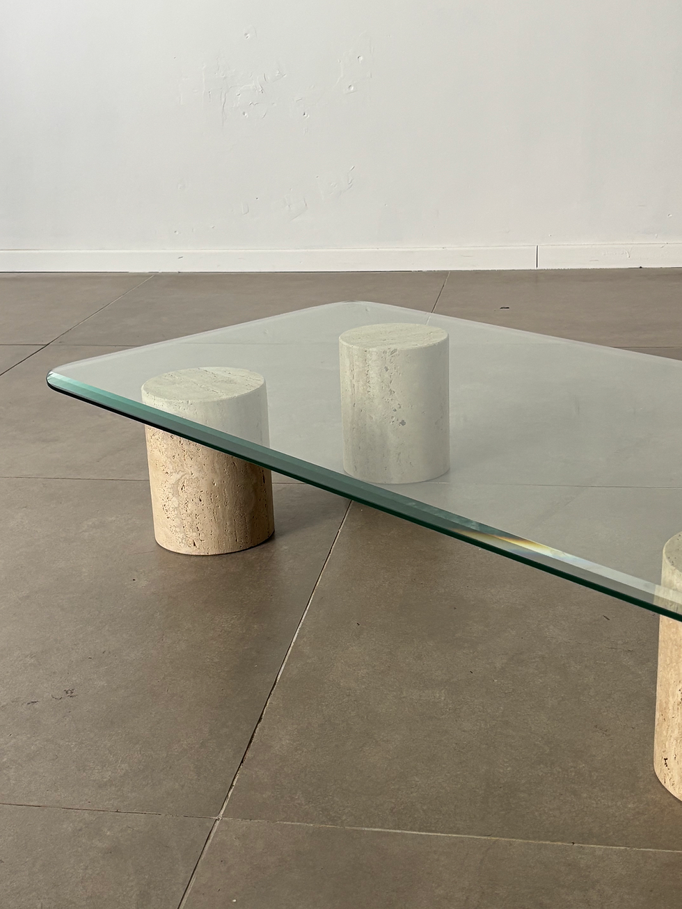 Thumbnail: Travertine & glass coffee table, 1970s Italy