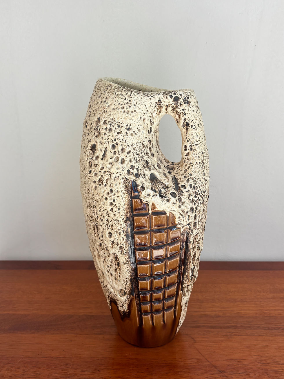 Thumbnail: XL Kedan Ceramic Sculptural Lava Vase, Israel, 1960s
