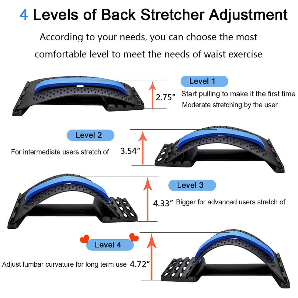 Thumbnail: Back Stretcher for Lower Back Pain Relief, Multi-Level Lumbar Support