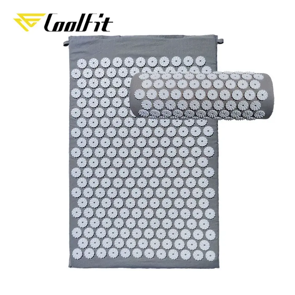 Thumbnail: CoolFit Acupressure Mat Massage Mat and Pillow Set Yoga Mat Acupuncture Cushions