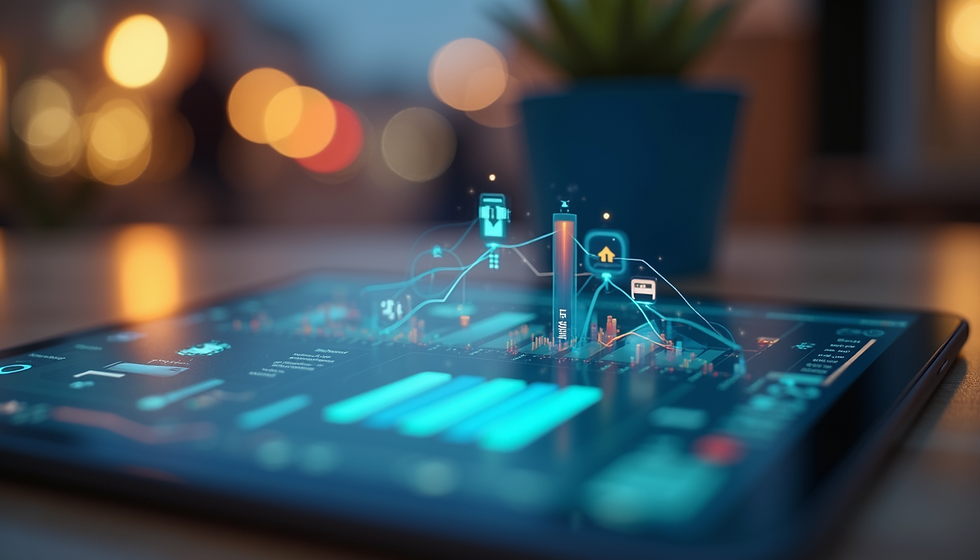 A digital tablet showcasing various productivity tools