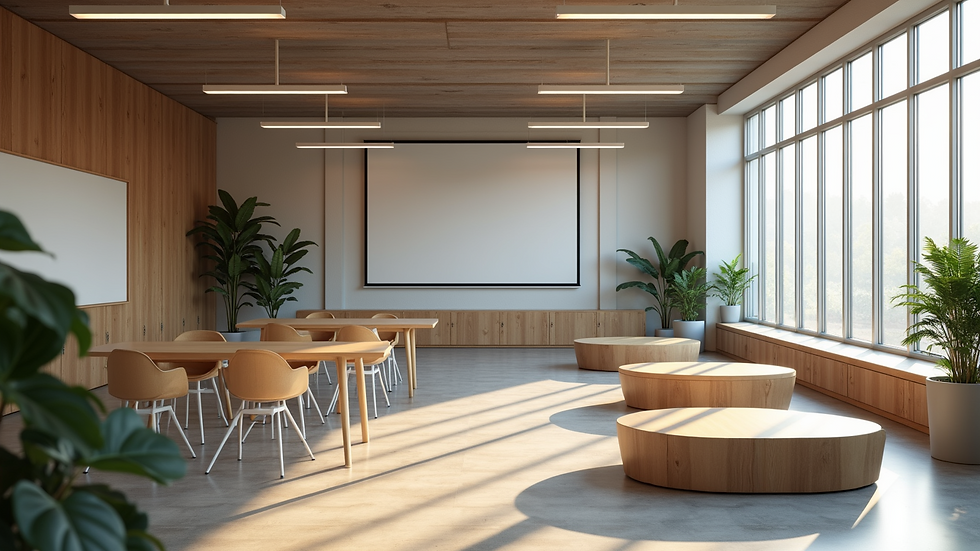 High angle view of an inspiring space perfect for learning