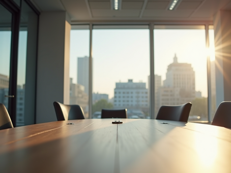 An open plan meeting setting conducive to discussions