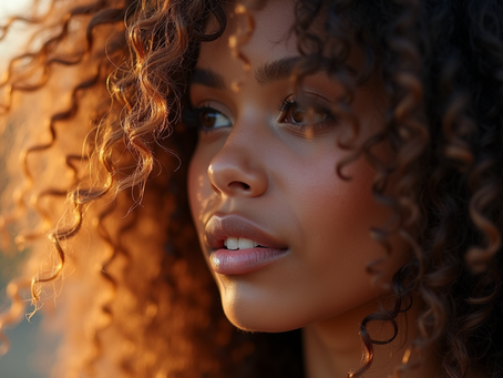 Beezzz Curly hair strands showcasing a healthy shine