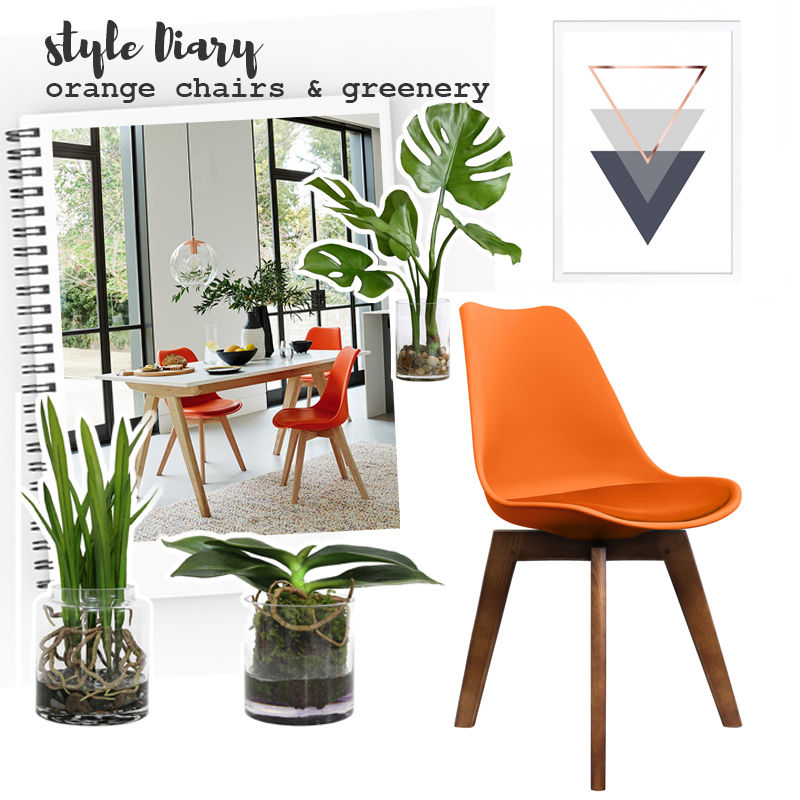 Thumbnail: Scandi Style Dining Chair - Modern X Square Base in Natural Wood or Walnut