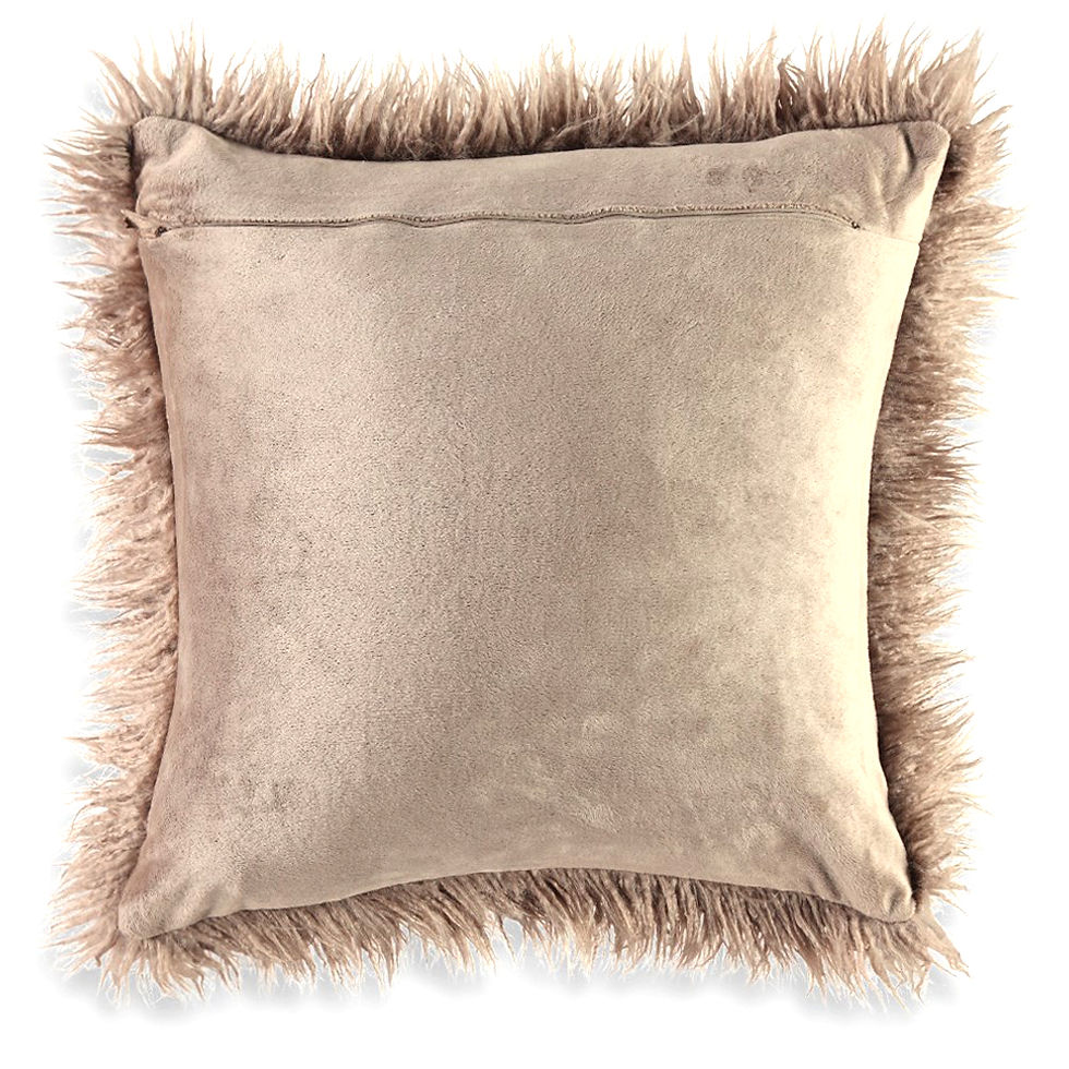 Thumbnail: Silver Grey Mongolian Faux Fur Cushion